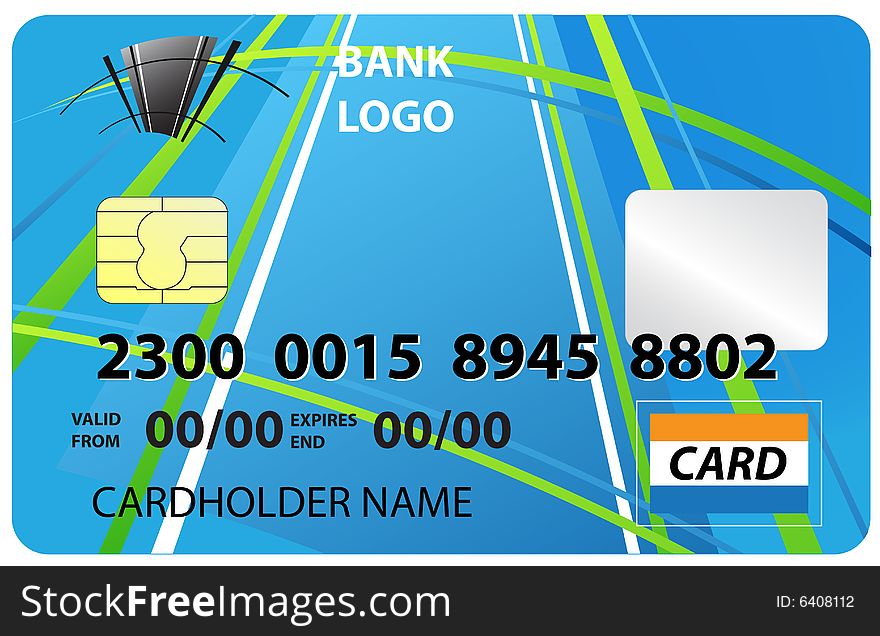 Vector illustration of credit card. Vector is fully available for edit