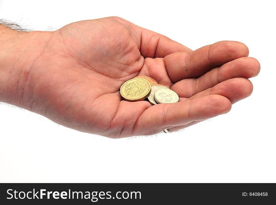 Hand Holding British Currency