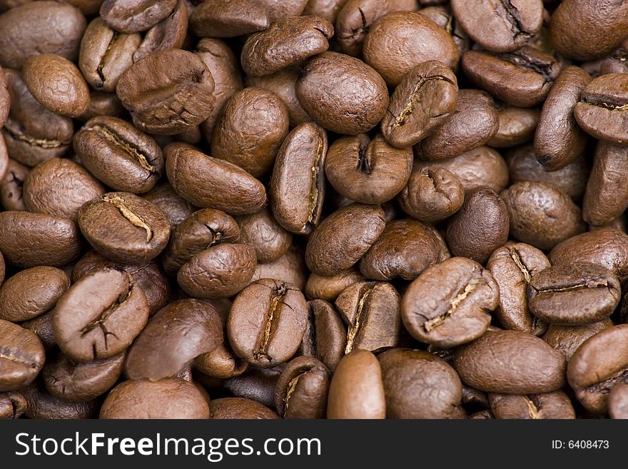 Close up of coffee beans. Close up of coffee beans