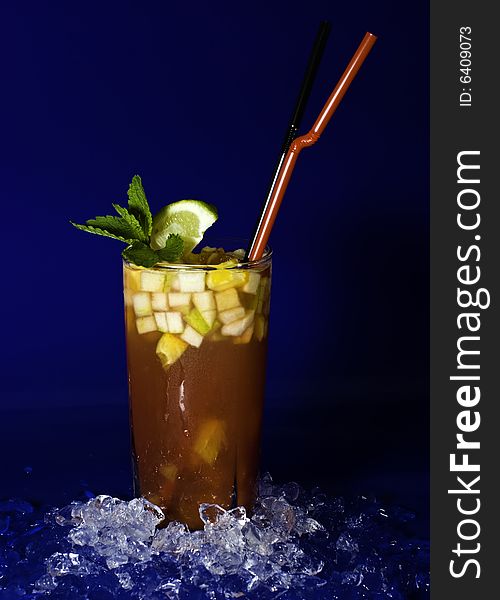 Coctail With Fruit Cubes
