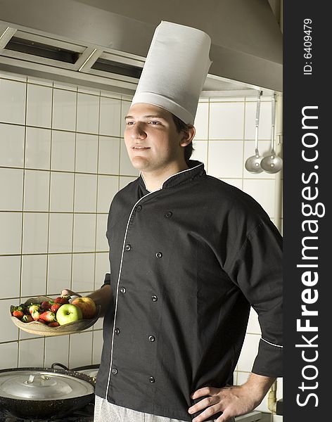 Chef Holding Fruit