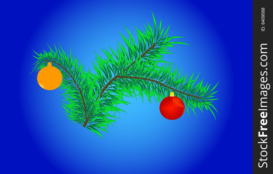 Abstract christmas decoration over blue background