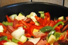 Vegetables In A Pan Stock Image Vegetables In A Pan Stock Image