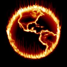 Earth Ring Of Fire Royalty Free Stock Images
