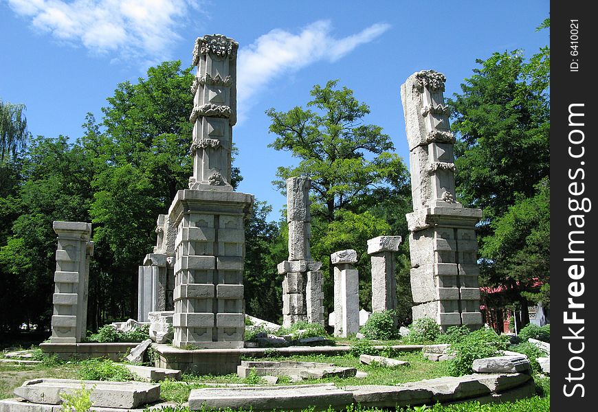 Yuanmingyuan (Garden of perfect splendor),chinese historical remains. Yuanmingyuan (Garden of perfect splendor),chinese historical remains