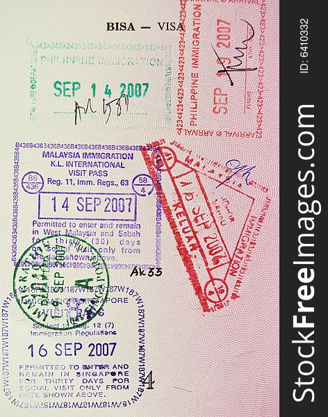 Full shot of passport page