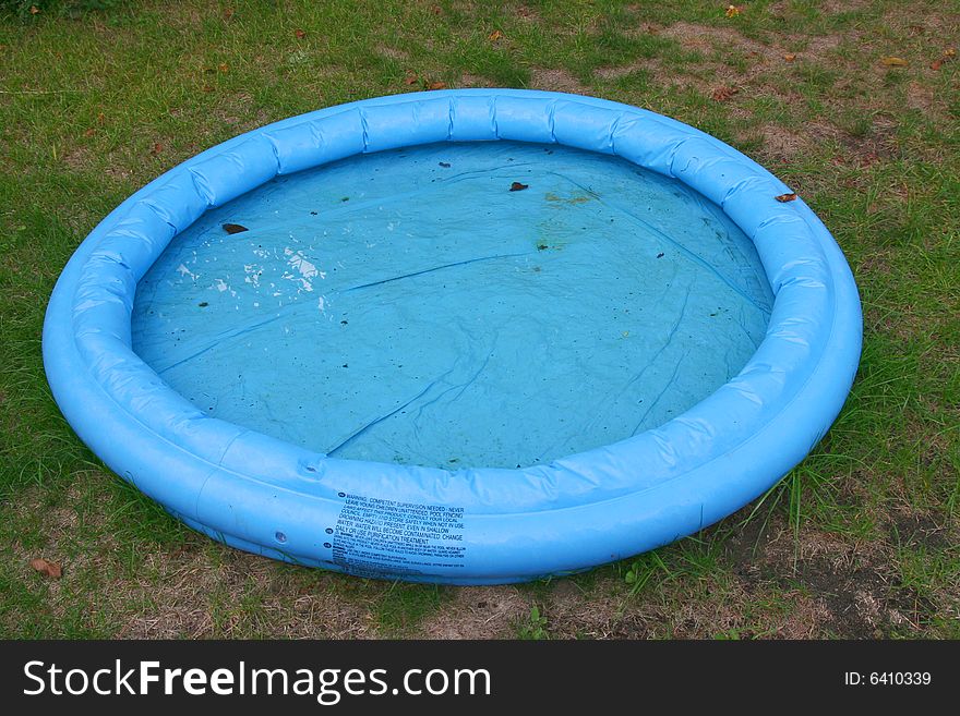 Rubber swimming pool after holiday