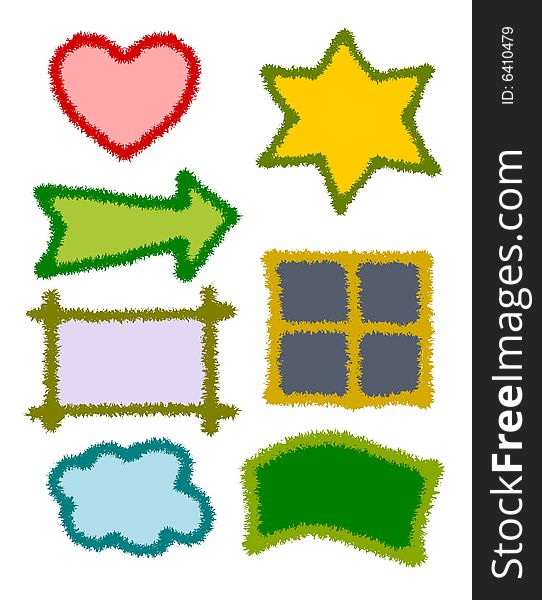 Collection ikons vector symbol color. Collection ikons vector symbol color