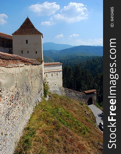 Rasnov castle. View from outside.