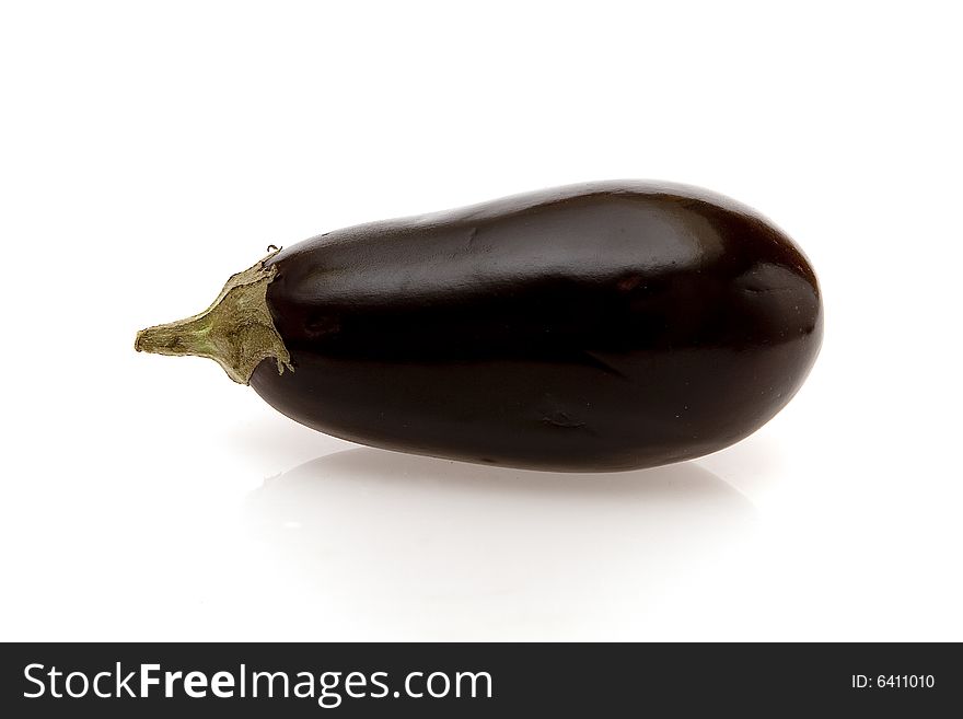 Dark eggplant on white ground