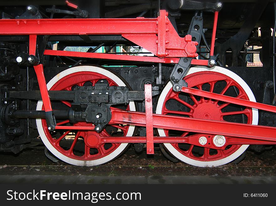 The old black iron locomotive