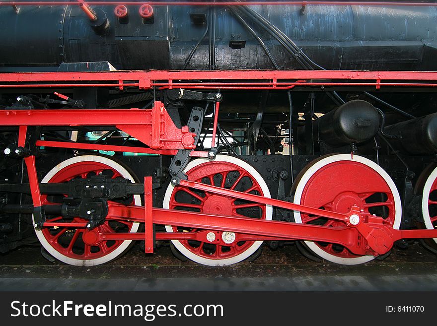 The old black iron locomotive