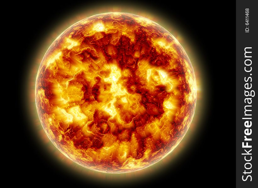 Conceptual Star Going Supernova in Space