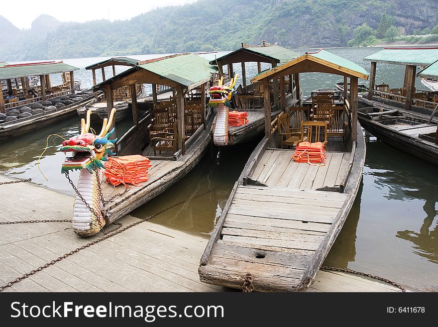 The boat of MT.Longhu jiangxi china .