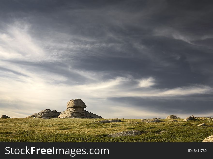 Rocks in high mountains