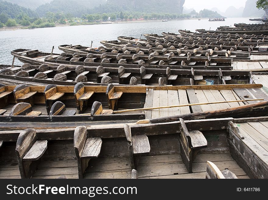 The boat of MT.Longhu jiangxi china .