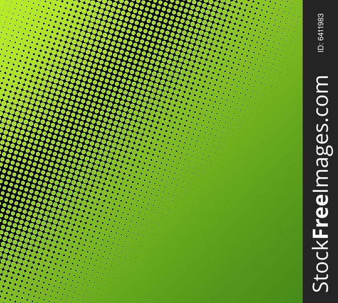 Abstract green background with halftone