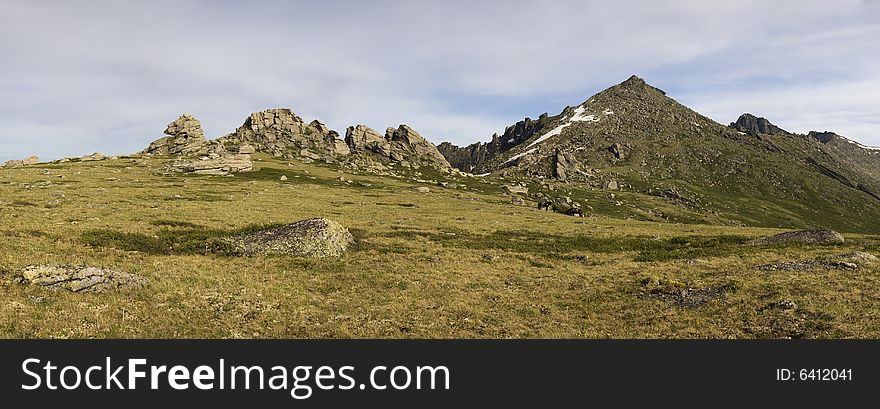 Panoramic Picture In High Mountains
