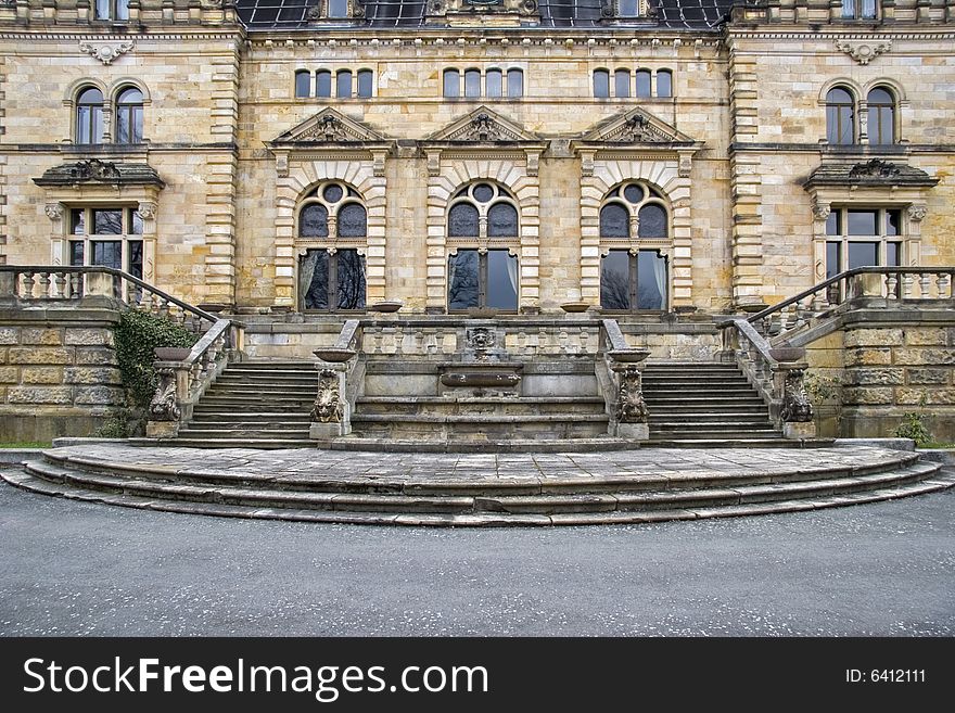 Back of Palace Schloss Hummelshain, ThÃ¼ringen, Germany