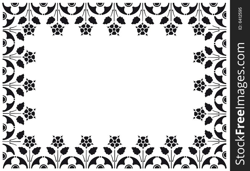 Illustration,  frame,  decorative border black and white. Easy editable. See the rest in the series as well. Illustration,  frame,  decorative border black and white. Easy editable. See the rest in the series as well.