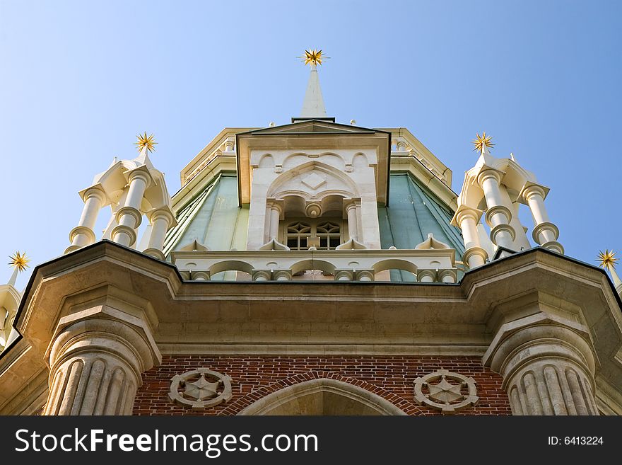 Photo of arhitectural elements of Tsaritsyno Palace. Photo of arhitectural elements of Tsaritsyno Palace