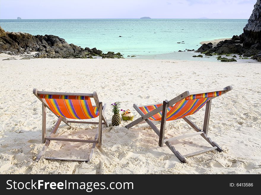 Chairs on a beach