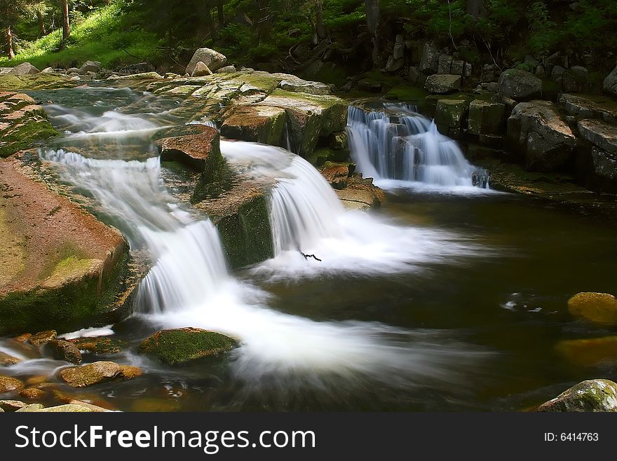 A beautiful stream in the czech mountains. A beautiful stream in the czech mountains