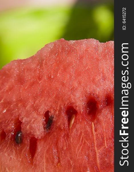 Slice of red juicy watermelon. Slice of red juicy watermelon