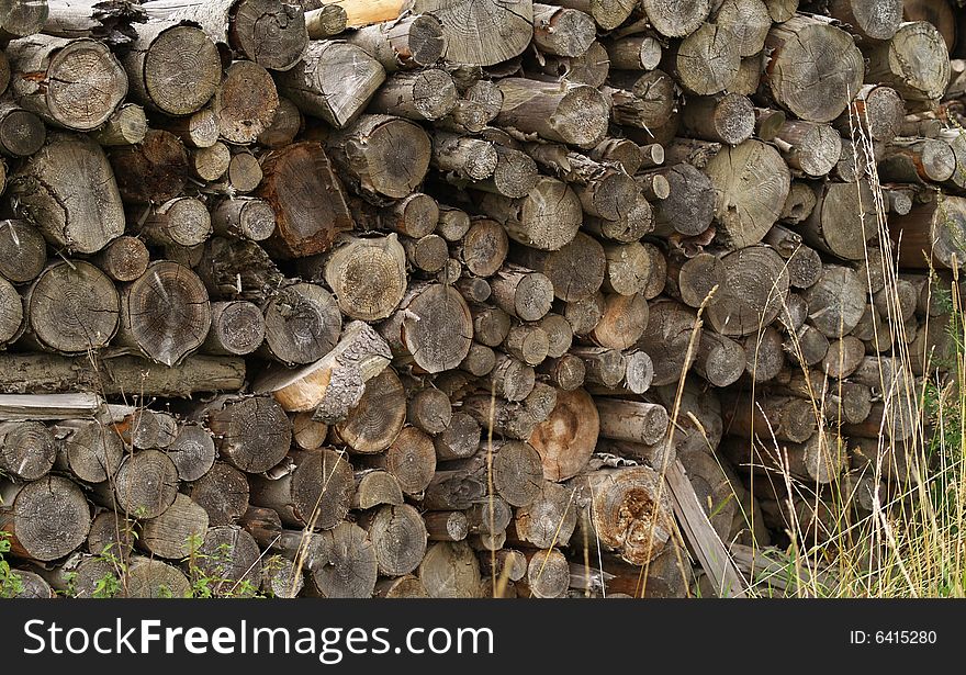 Many pieces of timber stock