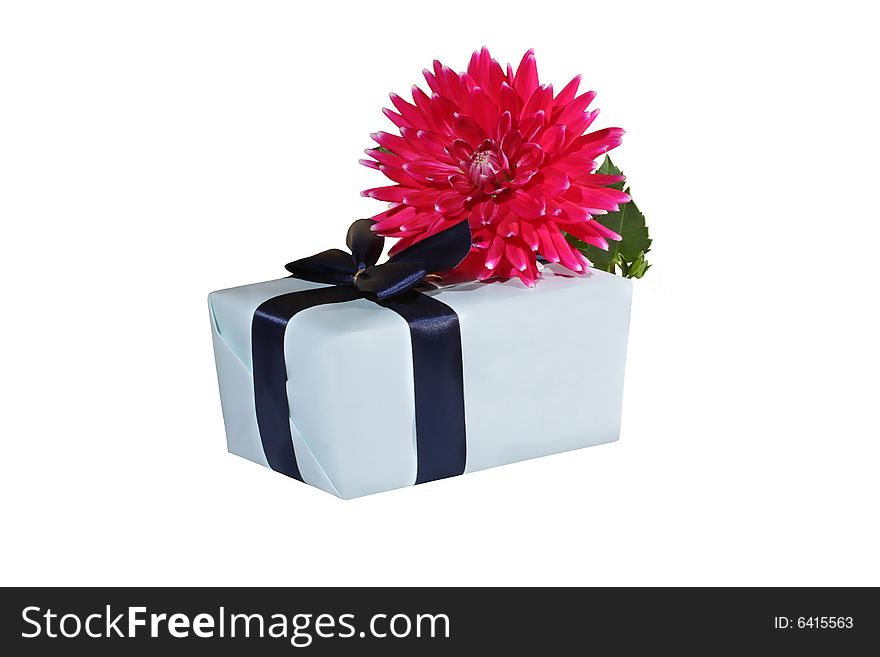Gift box with flower on top