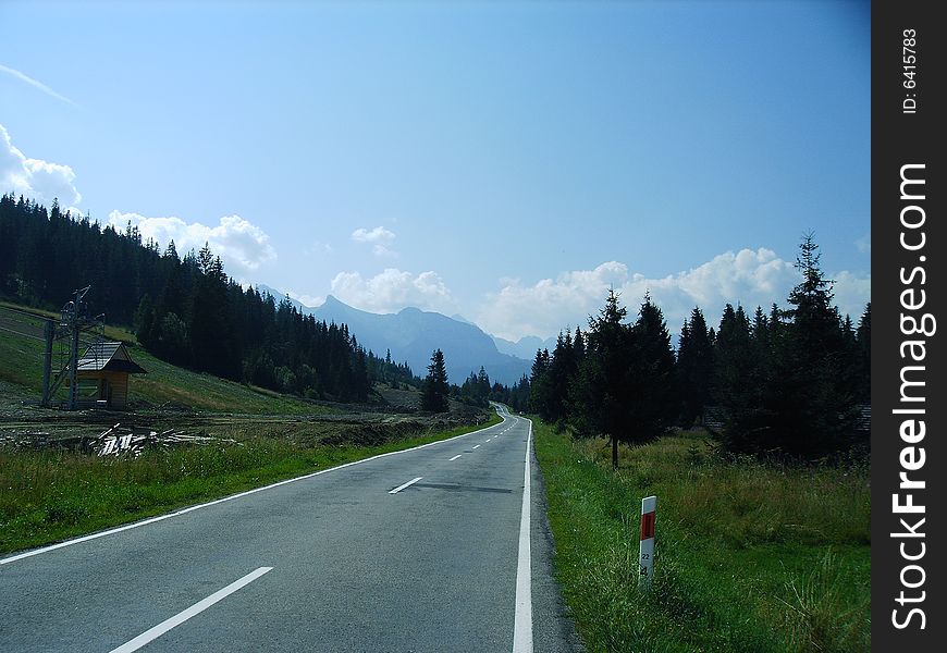 Road in JurgÃ³w, Poland. Road in JurgÃ³w, Poland