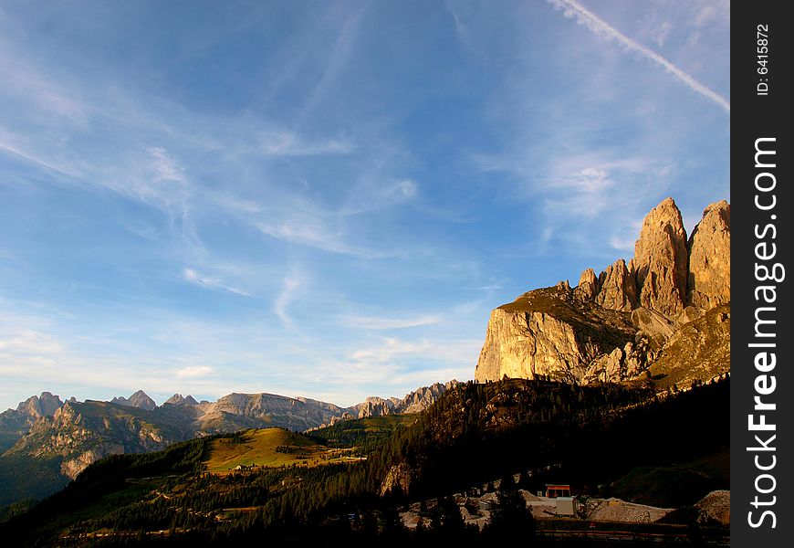 A beautiful view of Dolomiti mountains