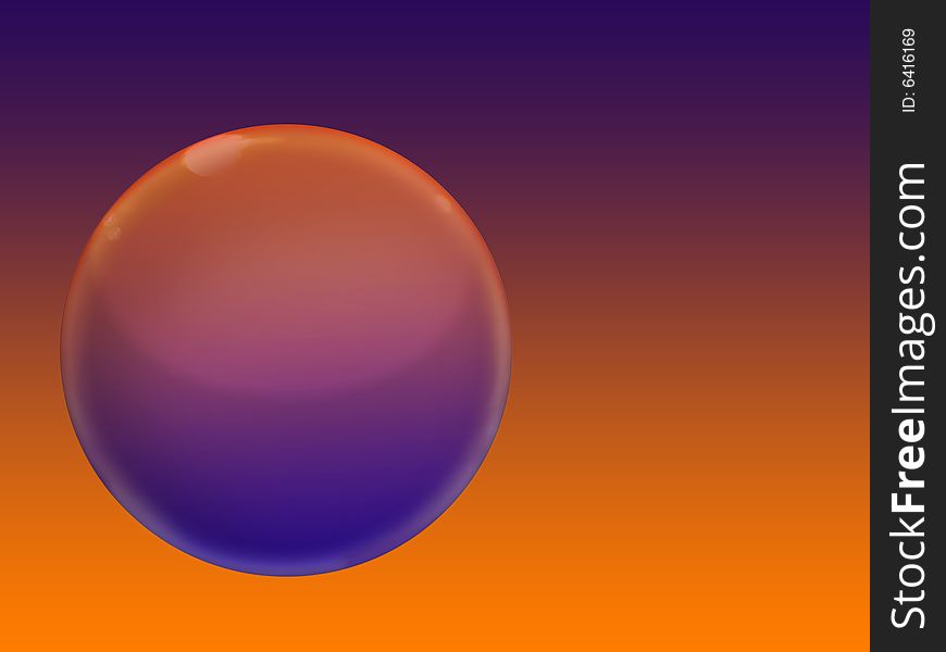 A color sphere on a background