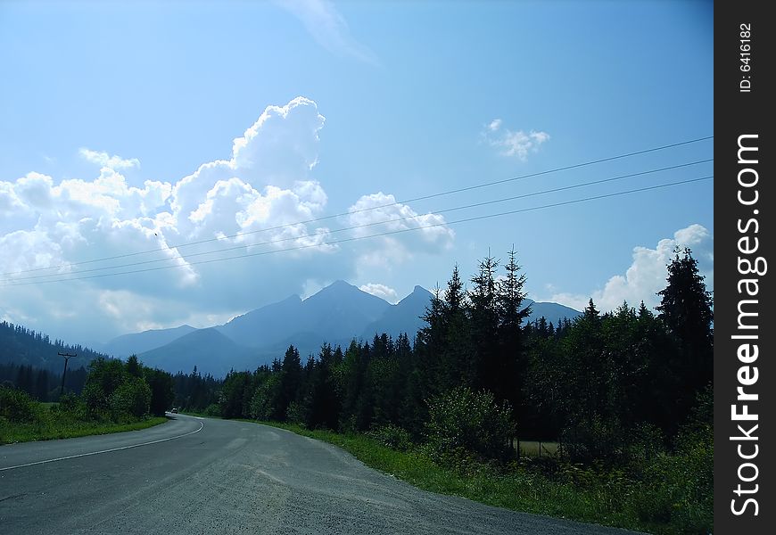 Road near Tatra mountains in Slovakia. Road near Tatra mountains in Slovakia