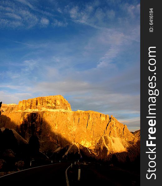 A landscape of Dolomiti mountains - Italy