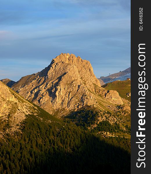 An original shot of the Dolomiti mountain in summer. An original shot of the Dolomiti mountain in summer