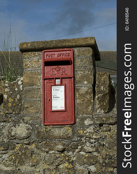 Photo of an English village post box