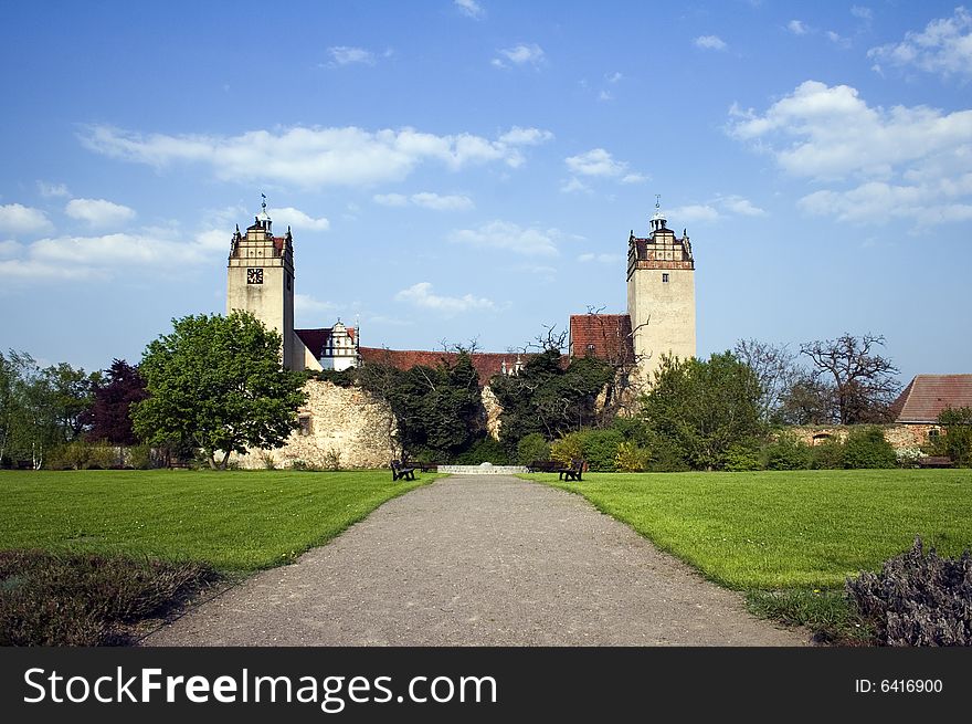 Palace Strehla and park Strehla, Sachsen, Germany