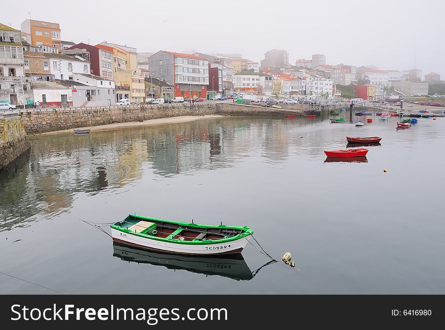 Harbor in fog