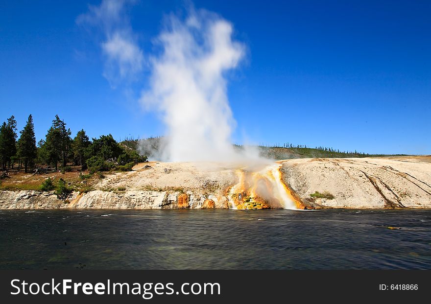 Midway Geyser Basin in Yellowstone