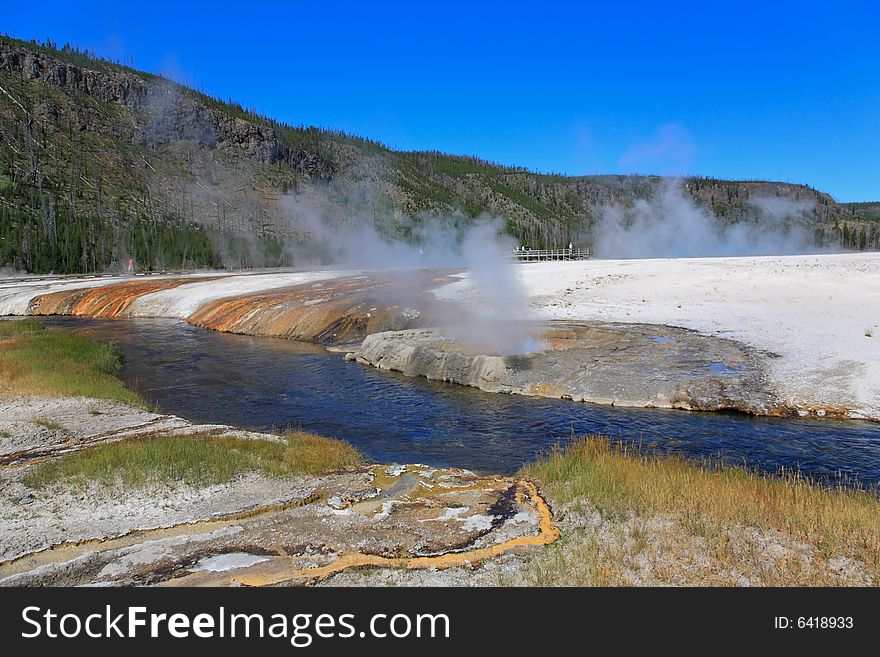 Midway Geyser Basin in Yellowstone