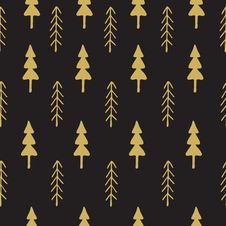 Fir Tree Seamless Pattern Colorful. Stock Images Fir Tree Seamless Pattern Colorful. Stock Images