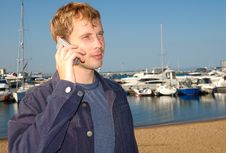 Young Stylish Man Talk On Mobile Phone Stock Photo Young Stylish Man Talk On Mobile Phone Stock Photo