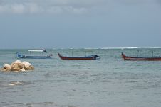 Boats. Kuta Beach Stock Images