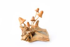 Wooden Mushrooms Royalty Free Stock Photo Wooden Mushrooms Royalty Free Stock Photo