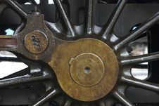 Wheel Detail Of Steam Engine Royalty Free Stock Images