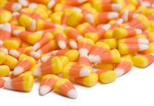 Candy Corn On White Royalty Free Stock Photography Candy Corn On White Royalty Free Stock Photography