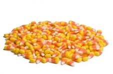 Candy Corn On White Royalty Free Stock Photos Candy Corn On White Royalty Free Stock Photos