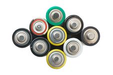 Group Of Batteries Royalty Free Stock Photos Group Of Batteries Royalty Free Stock Photos