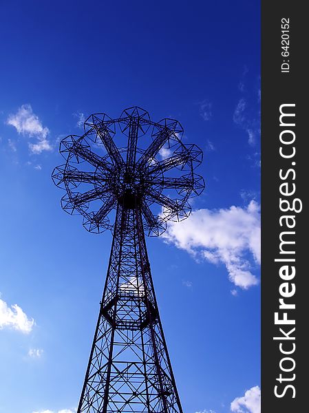 Abandoned Parachute Drop Ride at Coney Island, Brooklyn. Abandoned Parachute Drop Ride at Coney Island, Brooklyn